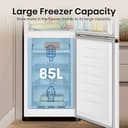 Hisense RB327N4BWE 55cm Freestanding 50/50 Fridge Freezer - 256 litre capacity - Total No Frost -LED Light - Reversible door - Silver - E Rated, H182.4 x W55 x D56.2 (cm) - 9