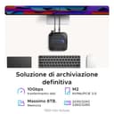 UGREEN Docking Station Compatibile con Mac Mini M4 e M4 Pro Hub USB C Supporto con Alloggiamento M.2 NVME SSD DisplayPort 4K 240Hz 144Hz USB 3.2 4A1C 10Gbps SD TF Slot 3.5mm Aux - 4