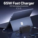 Caricatore Surface Pro 65W 15V 4A Alimentatore per Microsoft Surface Pro 11/10/9/8/7+/6/5/4/3/X, Surface Laptop 1/2/3/4, Book 1/2, Surface Go 1/2 Tablet Windows 1796 1800 Caricabatterie con Port USB - 3