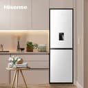 Hisense RB327N4WWE 55cm Freestanding 50/50 Fridge Freezer - 251 litre capacity - Total No Frost - Non-plumbed Water Dispenser - White - E Rated, H182.4 x W55 x D55.7 (cm) - 9