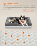 Feandrea Orthopedic Dog Bed for Large Dogs, Memory Foam Dog Bed Sofa Pet Couch with Sides, Removable Washable Cover and Waterproof Liner, 106 x 81 x 18 cm, Slate Grey PGW253G02 - 3