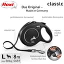 flexi® Classic L Gurt 8 m schwarz, Roll-Leine für Hunde bis 50 kg - 3