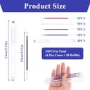 4 + 20 Rotuladores de Tela Borrables, Rotuladores Borrables Costura por Calor, 4 Colores con 20 Recambios, Bolígrafos Ideales para Costura Quilting Sastres Marcadores de Tela Versátiles para Proyectos - 2