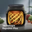 Philips Airfryer Serie 3000 7.2L, Finestra di Cottura, Friggitrice ad aria 16-in-1, Tecnologia RapidAir Plus, Rimozione Grassi, App Ricette HomeID, Facile da Pulire (NA340/00) - 4
