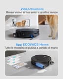 ECOVACS DEEBOT T80S OMNI Robot Aspirapolvere Lavapavimenti, 24800 Pa, OZMO ROLLER 2.0, ZeroTangle 3.0, Triple Lift, Lavaggio Mocio con Acqua Calda a 40-75 °C, Asciugatura ad Aria Calda, Nero - 7