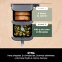 Ninja Double Stack XL Freidora de aire, 9,5 l, Doble cesta vertical, 4 niveles de cocción, 2 cestas y 2 rejillas, diseño para ahorrar más espacio, 6 funciones de cocción, 8 porciones, en gris, SL400EU - 7