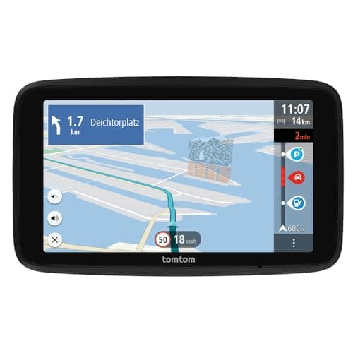 TomTom GPS Coche GO Advanced (6", con información de tráfico y Alerta de radares, actualizaciones de mapas del Mundo por Wi-Fi, indicación de carriles en Movimiento y Soporte Reversible Integrado)