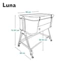 lionelo LUNA lettino portatile con materasso, co-sleeping, da neonato a 9kg, altezza e inclinazione regolabili, 4 ruote con blocco, fissaggio al letto dei genitori, arioso lettino da affiancare - 7