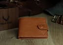 Pelle Toro All-in-One Handmade Mens Wallet with RFID Blocking, Coin Pocket, 8 Card Slots, Zip Section, in Wooden Gift Box, Tan - 7