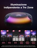 Govee Lampada da Terra Uplighter Tri-Zone Independent, Lampada Illuminazione Ondulata RGBIC, Fnziona con Matter e Alexa, 80+ modalità scena, 1000LM, 2700-6500K, Ideale per Soggiorno, Camera da Letto - 6