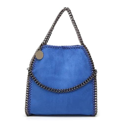 Borsa Tracolla Donna Borse a tracolla con catena da donna, borse morbide, stile alla moda(Blue)