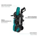 VONROC Idropulitrice V24-3 2400W 180 Bar con Regolatore di Pressione – Avvolgitubo Integrato, Tubo Alta Pressione 10 m, Pompa in Alluminio, Schiumatore e Pulitore Patio, Set Completo - 5
