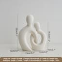 Escultura romántica de Pareja en cerámica Blanca - Estatua Moderna de Amantes para Decorar Sala de Estar, Oficina y Dormitorio Aniversarios y San Valentín - 2