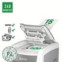 Leitz IQ Autofeed Destructora de Papel de Corte Transversal P4 para Oficinas Pequeñas, Automática, 600 Hojas, Papelera de 110 Litros, Blanca, 80170000 - 3