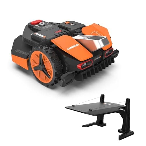 WORX Landroid Vision L1600 Robotic Lawnmower WR216E.1 for Gardens up to 1600 m², AI Lawn Mower Robot without Boundary Cable, Active Obstacle Avoidance with AI Technology, Hedgehog Protection + WA0825