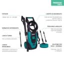 VONROC Idropulitrice ad alta pressione 1800W - 140 bar - 420 l/h - Include Tubo da 8 m, serbatoio detergente integrato, lava patio, ugelli e accessori - 8