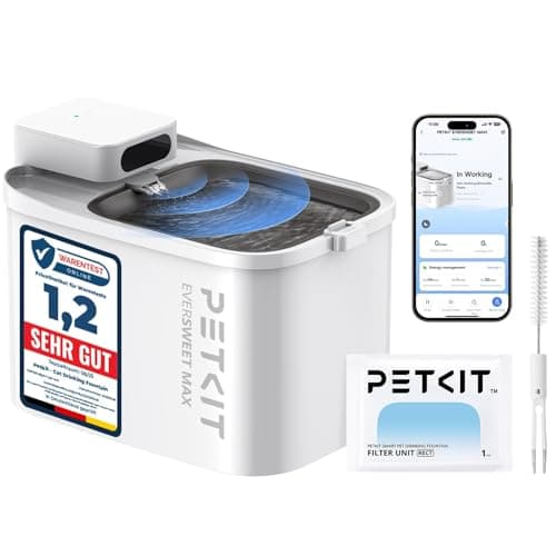 PETKIT EVERSWEET MAX Fuente para Gatos Sin Cable, con Sensor de Movimiento, Control de App, con 5000mAh Batería Recargable, 3L Bebedero Gatos Automático, Bandeja de Acero Inoxidable
