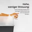 Iris Ohyama Katzenklo mit Schaufel, bis 7 kg, Grau, offen, ohne Deckel, Katzentoilette, hoher Abnehmbarer Rand, Für große Katzen, Kätzchen, Toilet, XXL Toilette, BPA-frei, Cat Litter Box, CLH-12 - 4