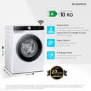 Samsung Lavatrice AI Control WW10FG6U34LK/U3, 10 Kg, AI Energy Mode, AI Ecobubble, Carica Frontale, Corpo: Bianco, Oblò e Display: Nero, 60l x 85h x 55p cm - 2