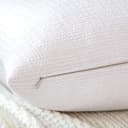 Artscope 2 Pezzi Federe Cuscini in Lino Minimalista Copricuscino Colorato per la Decorazione Domestica Soggiorno Camera da Letto Divano 45x45cm, Bianco - 3
