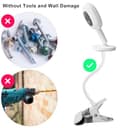 iTODOS 2Pack Baby Monitor Mount Compatible with Nanit Pro Smart Baby Monitor & Flex Stand Baby Monitor, 8inches Flexible Arm Monitor Accessory,Attach Your Baby Cam Wherever You Like - 3