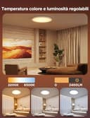 Govee RGBIC LED Plafoniera, Plafoniera Intelligente da 30 cm, 2400LM 2200-6500K Lampada da Soffitto con 16 Milioni di Colori Fai Da te, Lampadario per Camera da Letto, Soggiorno, Corridoio, Cucina - 6