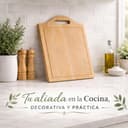 Tabla de Cocina de Madera de Abedul Natural grande36 x 24 cm. Tabla de Cortar con Asa Ergonómica y Canal Recoge Líquidos – Ideal para Uso Diario.decorativa - 11