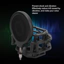 Verstellbarer Schockhalterungsfilter für Mikrofone, passend für Neumann U87 – professioneller Mikrofonhalter mit zweilagigem Popfilter, geeignet für Mikrofone mit 24 mm - 5