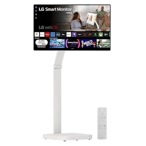LG 32U889SA-W - Smart Monitor Swing 32", Pantalla Táctil 4K UHD (3840x2160), webOS 24, Peana Portátil y Flexible, IPS, 60Hz, HDR 10, DCI-P3 95%, USB-C, Mando a Distancia, App ThinQ, Blanco