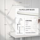 SKYLEO Lampada da Scrivania LED - Lampada da Tavolo - 5 Modalità Colore x 11 Livelli di Luminosità - Braccio Oscillante Regolabile - Funzione Timer e Memoria - 12 W - Bianco - 3