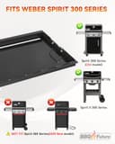 6787 Full Size Griddle Insert with Handles for Weber Spirit 400 Series (2025 Models) and Weber Spirit 300(2016–2024), Flat Top Grill Replacement for E425 S425 E435 EP425 EP435 E310 E320, Carbon Steel - 8