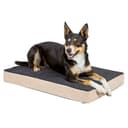 Kerbl Pet Matratze Memory-Foam, Hundekissen, Hundematratze, beige, anthrazit, 100x60x8cm, Polyester, Plüsch, orthopädisch, rutschfest, Bezug abnehmbar - 1