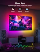 Govee LED TV Backlight, 2.4M RGBIC Backlight for 40-50 inch TV, Smart LED Strip with Bluetooth Wi-Fi and App Control, Works with Alexa and Google Assistant, Music Sync, 76 Profiles - 7