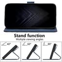 OKZone Cover per Realme GT Neo6 SE 5G,Custodia a Libro in Pelle Protettiva Folio Portafoglio con Chiusura Magnetica e Slot per Carte Wallet Case Flip Cover(Blu) - 3