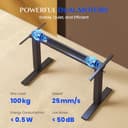 FLEXISPOT E1 Pro ONE PIECE Electric Standing Desk with Dual Motors, 160x80cm, Sit Stand Table Height Adjustable Desk with Memory Smart Pannel for Home Office,Black+White - 3