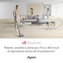 Dyson V8 Absolute Aspirapolvere Senza Filo, 115 AW, fino a 40 min di autonomia, Spazzola Motorbar anti-groviglio, rimuove peli di animali, Spazzola Fluffy, aspirapolvere portatile e per pavimenti - 2