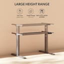 FLEXISPOT E1 Pro Escritorio Elevable Eléctrico con 2 Motores Carga de 100KG, Escritorio Ajustable en Altura de Acero 70-119CM, con 4 Funciones de Memoria Escritorio de pie, Gris - 3