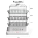 forplubossmmp Vaporera Multieléctrica, Vaporera Desmontable De 3 Niveles+Plegable De 800w+Reserva De 12h+Quemaduras Anti-Secas, Calentador Eléctrico De Alimentos Calientes (500* Papel para Hornear) - 8