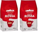 Lavazza, Qualità Rossa, Café en Grano Natural, Ideal para la Máquina de Café Espresso, con Notas Aromáticas de Chocolate y Frutos Secos, Arábica y Robusta, Intensidad 5, Tueste Medio, Paquete de 2 kg - 1