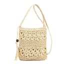 Bolsos Tejidos Crochet Bolso de Mano Mujer Hippie Bolsa Bolsos Pequeños Mujer Summer Beach de Crochet Hechos A Mano Hecho Tejido Bohemio Ideal para Playa Verano Vacaciones(Beige) - 1