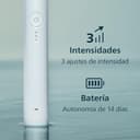 Cepillo Philips Sonicare Serie 3000 - Cepillo dental sónico, sensor de presión, 3 niveles de intensidad, EasyStart, SmarTimer, autonomía de 14 días, estuche, blanco, pack doble, HX4072/41, [Nuevo] - 5