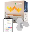 Nanoleaf Shapes Hexagons Paquete de extensión de 3 Hexágonos LED Adicionales, Apliques de Pared Interior Modulares, Luces Led Inteligentes RGBW 16M Colores WiFi, Compatible Alexa, Decoración y Gaming - 1