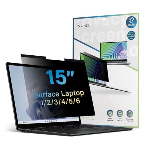 SenseAGE Magnetic Privacy Screen Filter for Surface Laptop 15 inch (6/5/4/3/2/1), Anti-Glare/Blue Light, Anti-Spy Screen Filter, Easy On/Off, Compatible with Microsoft Surface Laptop 15 inch