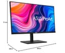 ASUS ProArt PA329CV - 32 Zoll 4K UHD Professioneller Monitor - 16:9 IPS, 3840x2160 - ergonomisch, Pivot, Calman, hohe Farbtreue, DisplayHDR 400 - DisplayPort, HDMI, 90W USB-C, USB-Hub, schwarz - 7