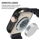 Misxi 2 Stück Hard Hülle mit Glas Displayschutz Kompatibel mit Apple Watch Ultra 3 (2025)/ Ultra 2 / Ultra 49mm, Kratzfest PC Rundum Schutzhülle Ultradünnes Schutz Case mit Tasten für iWatch, Schwarz - 5