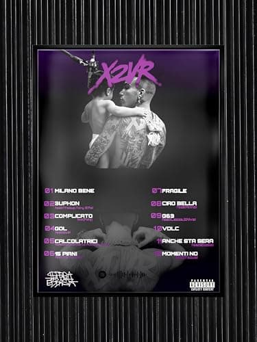 Generico Sfera Ebbasta Album X2VR Poster, Trap/Rap Italiano, Hip Hop, Icone, Decorazioni, Stampa (X2VR, SENZA CORNICE, 30 x 40 cm)