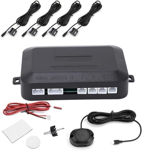 Longzhuo Sensore Parcheggio Auto, Sensore di Parcheggio, Allarme Auto, Parcheggio Sensore di Retromarcia Kit per Auto Sistema di Sonda Indicatore Suono di Avvertimento 12V