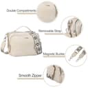 Gladdon Borsa a Tracolla da Donna Con 3 Scomparti Capienti - Cinghie Regolabili e Rimovibili in Tessuto Jacquard - Alla Moda - 4