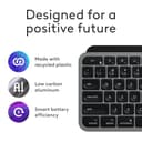 Logitech MX Keys S Combo for Mac, Wireless Keyboard and Mouse With Palm Rest, Backlit Keyboard, Fast Scroll Wireless Mouse, Bluetooth USB C MacBook Pro, Macbook Air, iMac, iPad, QWERTY UK - Space Grey - 7