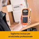 Brother PT-E110, Etichettatrice Palmare Professionale, Settore Elettrico, Tastiera QWERTY, Display LCD, 200 Simboli, Nastri Serie TZE 3.5-12 mm, Inclusi Adattatore AD24ES e un Nastro 12 mm - 6